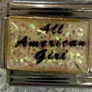 Italian Charm Link "All American Girl"